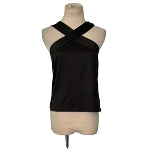 PROJECT SOCIAL T black crossed neck straps cami blouise size Medium